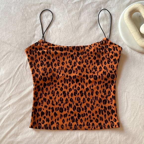 Leith Leopard Print String Tank - Picture 1 of 3